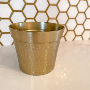 Inspire Me! Home Decor Gold Metal Hammered Pot