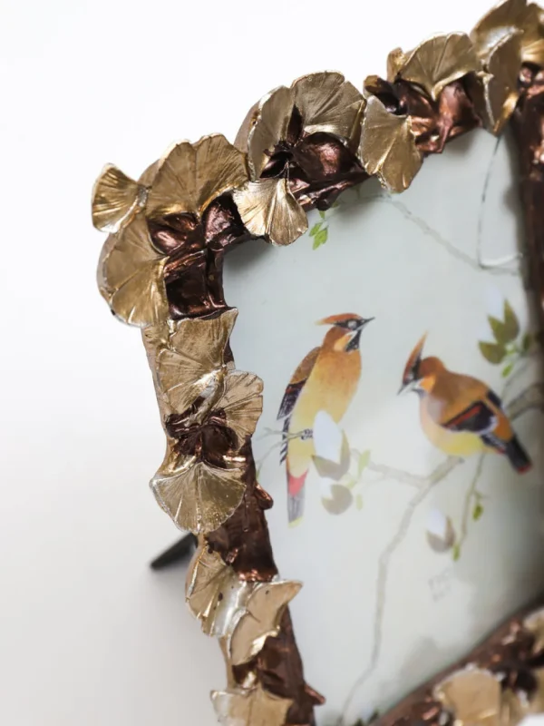Inspire Me! Home Decor Gold Ginko Leaf Picture Frame (2 Sizes) Picture Frames