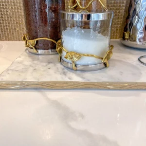 Inspire Me! Home Decor Gold Edged Marble Tray