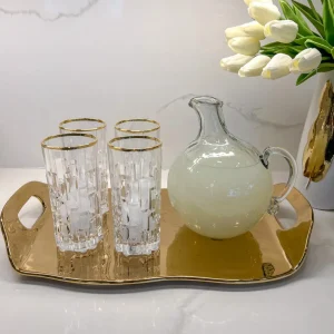 Inspire Me! Home Decor Gold Tray With Handles