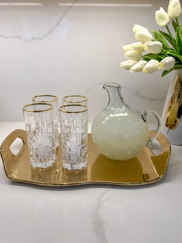 Inspire Me! Home Decor Gold Tray With Handles