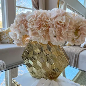 Inspire Me! Home Decor Gold Hexagon Vase