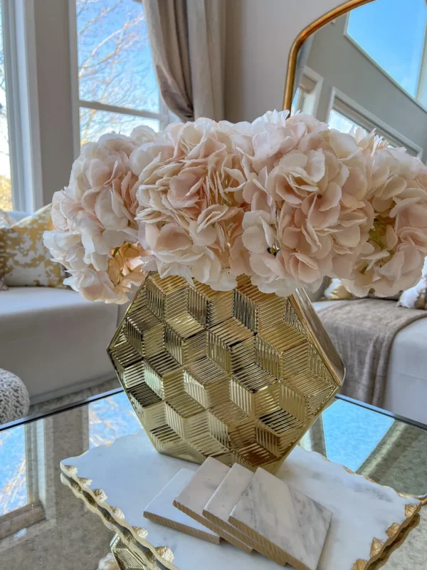 Inspire Me! Home Decor Gold Hexagon Vase