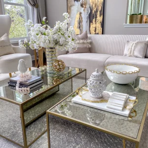 Inspire Me! Home Decor Gold Ribbed Glass Vase (2 Sizes)