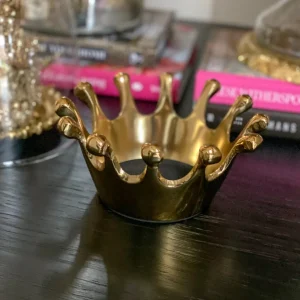 Inspire Me! Home Decor Gold Crown Candle Holder