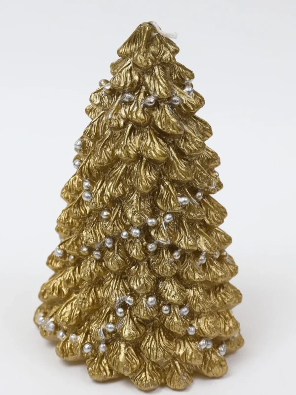 Inspire Me! Home Decor Gold Christmas Tree Candle (2 Sizes)