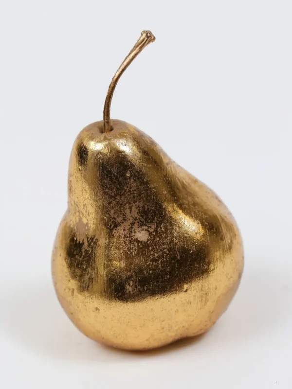 Inspire Me! Home Decor Gold Metallic Decorative Pears (Set Of 4)