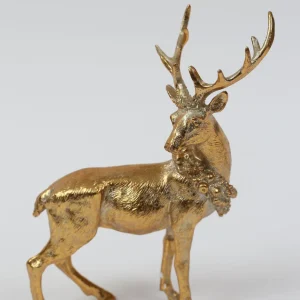 Inspire Me! Home Decor Gold Reindeer With Wreath