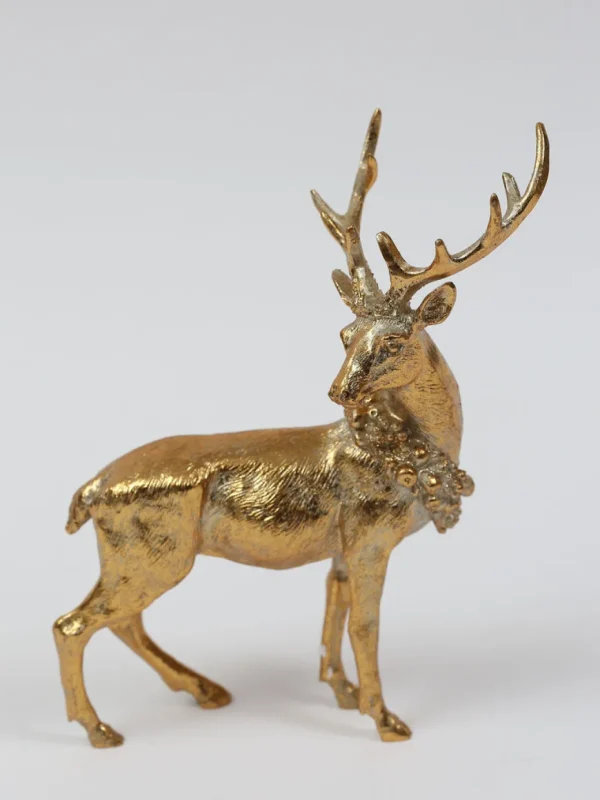 Inspire Me! Home Decor Gold Reindeer With Wreath