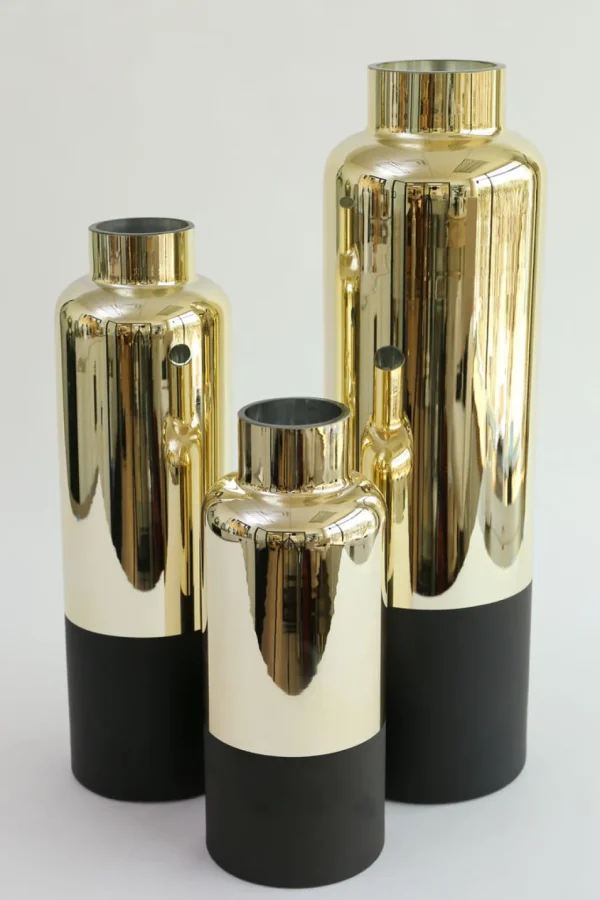 Inspire Me! Home Decor Gold & Matte Black Vase (3 Sizes)