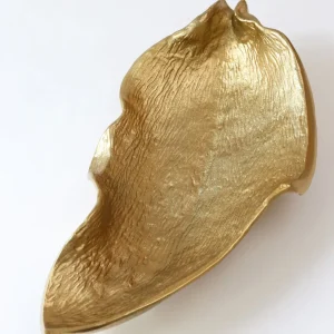 Inspire Me! Home Decor Gold Oblong Leaf Tray