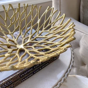 Inspire Me! Home Decor Gold Metal Branch Bowls (2 Sizes)