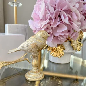 Inspire Me! Home Decor Gold Leaf Bird On Finial