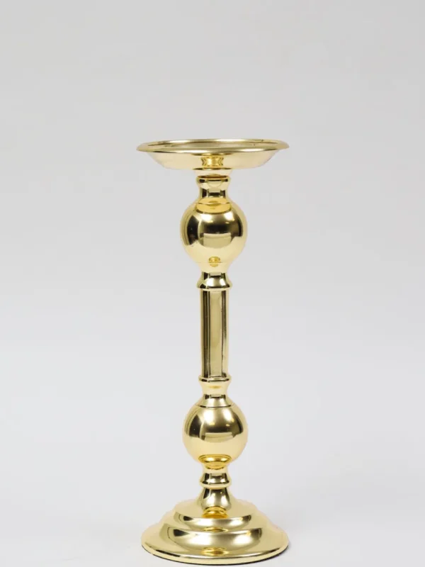 Inspire Me! Home Decor Gold Bead Detailed Candleholder (3 Sizes)