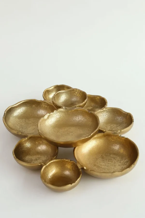 Inspire Me! Home Decor Gold 9 Cluster Bowl