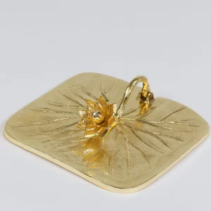 Inspire Me! Home Decor Gold Lotus Napkin Holder