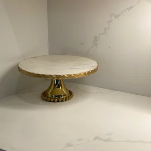 Inspire Me! Home Decor Gold Marble Cake Stand (2 Sizes)