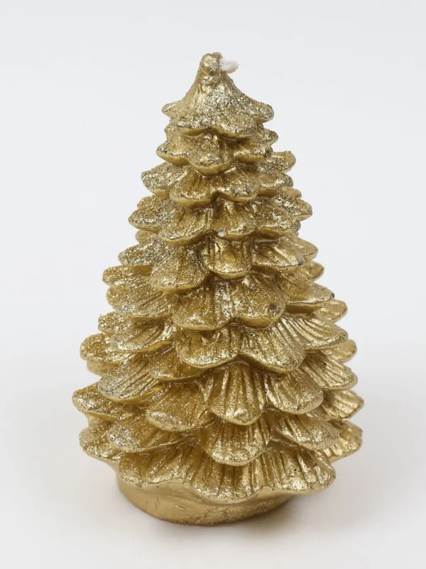 Inspire Me! Home Decor Gold Christmas Tree Candle (2 Sizes)