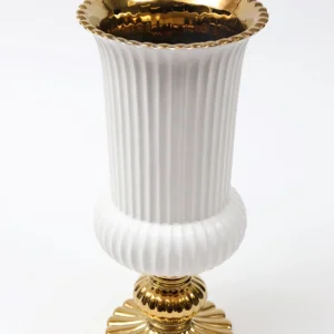 Inspire Me! Home Decor Gold White Linear Vase (2 Colors)