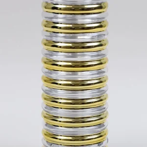Inspire Me! Home Decor Gold Ribbed Glass Vase (2 Sizes)