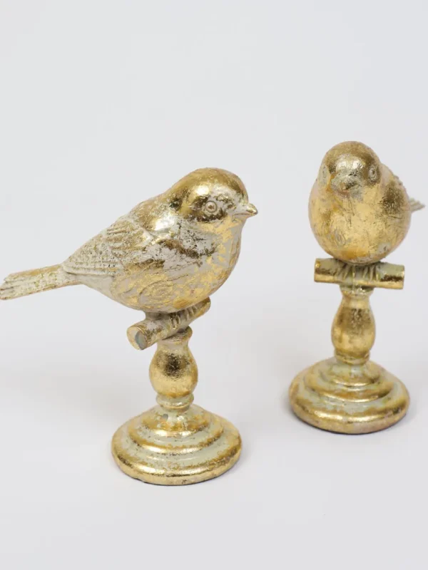 Inspire Me! Home Decor Gold Leaf Bird On Finial