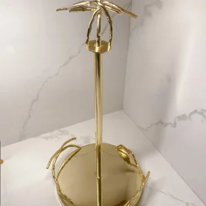 Inspire Me! Home Decor Gold Leaf Detailed Paper Towel Holder