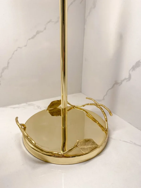 Inspire Me! Home Decor Gold Leaf Detailed Paper Towel Holder