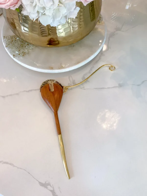 Inspire Me! Home Decor Gold Flower Petal Spoon Rest ( 2 Sizes )