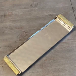 Inspire Me! Home Decor Hammered Texture Tray W/ Gold Handle