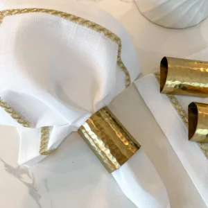 Inspire Me! Home Decor Hammered Napkin Ring (2 Colors) Gold