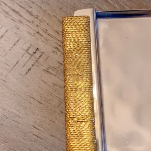 Inspire Me! Home Decor Hammered Texture Tray W/ Gold Handle