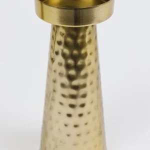 Inspire Me! Home Decor Hammered Gold Metal Candle Holder (2 Sizes)