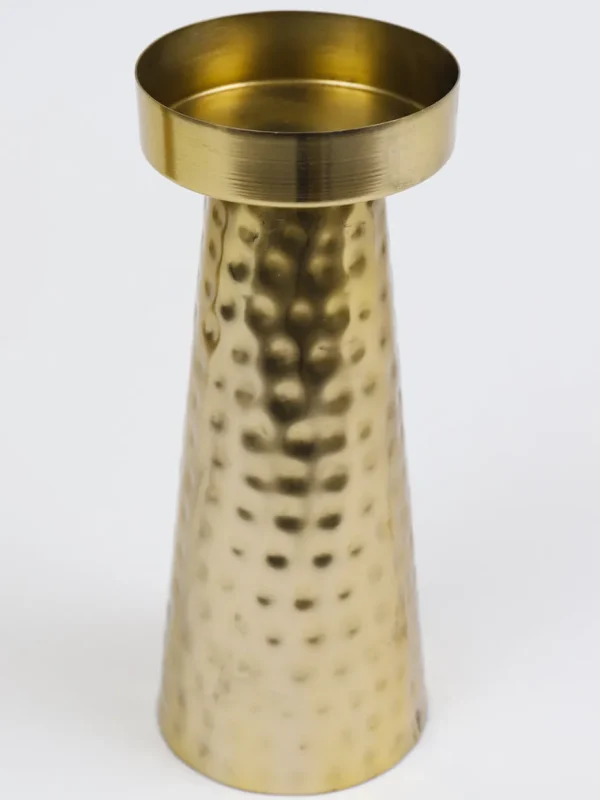 Inspire Me! Home Decor Hammered Gold Metal Candle Holder (2 Sizes)