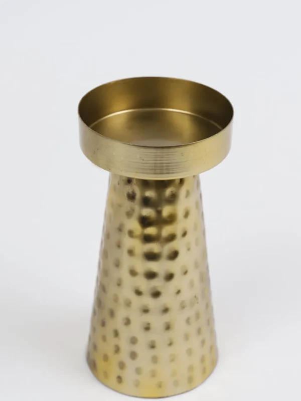 Inspire Me! Home Decor Hammered Gold Metal Candle Holder (2 Sizes)