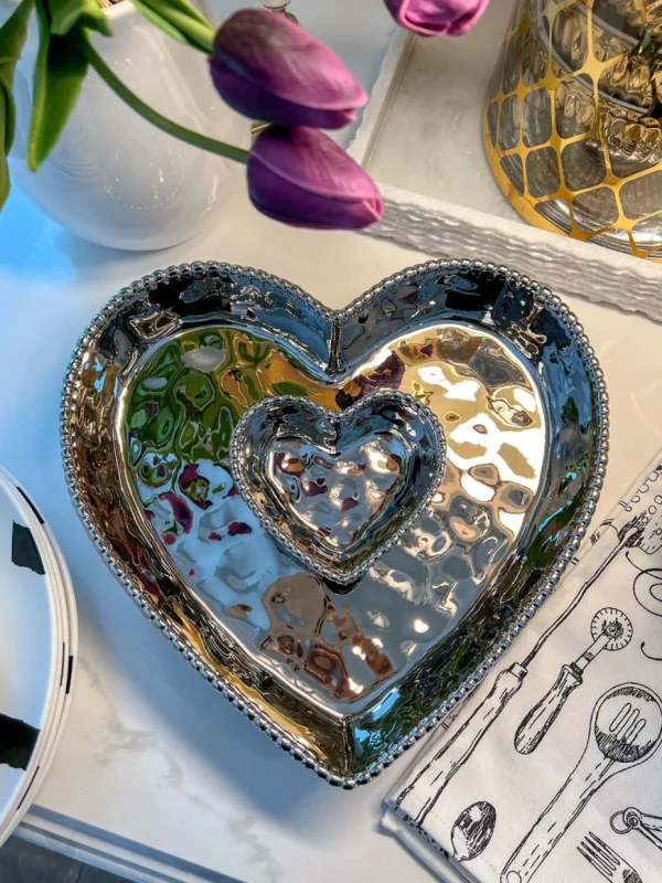 Inspire Me! Home Decor Heart Tray Set (2 Colors)