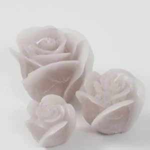 Inspire Me! Home Decor Ivory Rose Candle (3 Sizes)