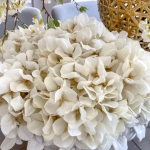 Inspire Me! Home Decor Ivory Hydrangea Stem (29″L)