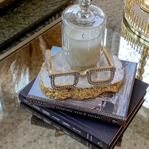 Inspire Me! Home Decor Jeweled Decorative Eyeglass (2 Colors)