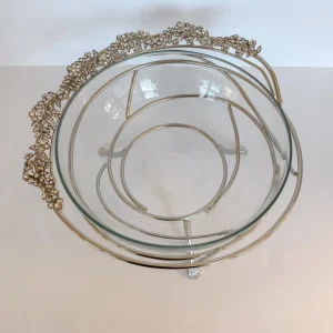 Inspire Me! Home Decor Jeweled Edge Bowl With Glass Insert (2 Colors)