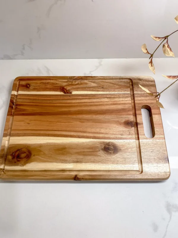 Inspire Me! Home Decor KITCHEN Large Wood Cutting Board With Handle And Groove