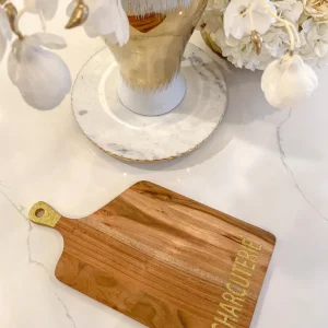 Inspire Me! Home Decor KITCHEN Wood Charcuterie Board With Gold Handle