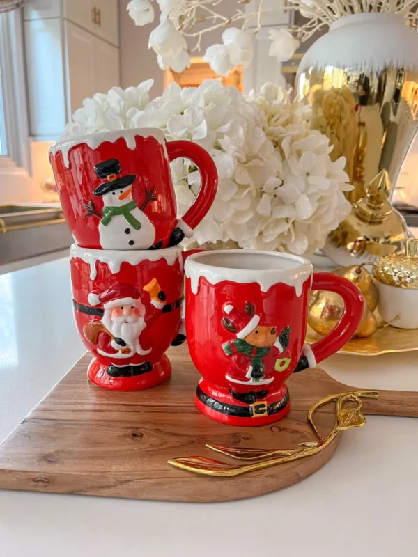 Inspire Me! Home Decor KITCHEN Snowy Holiday Mugs (3 Styles)