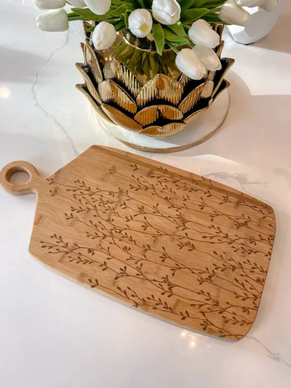 Inspire Me! Home Decor KITCHEN Large Vine Rectangle Bamboo Board