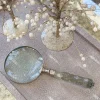 Inspire Me! Home Decor Large Silver Magnifying Glass With Textured Glass Handle