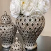 Inspire Me! Home Decor Large Silver Bulbed Ginger Jar