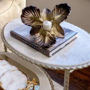 Inspire Me! Home Decor Large Blooming Flower Candle Holder