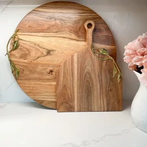 Inspire Me! Home Decor Large Wood Charcuterie Board Leaf Design (2 Styles)