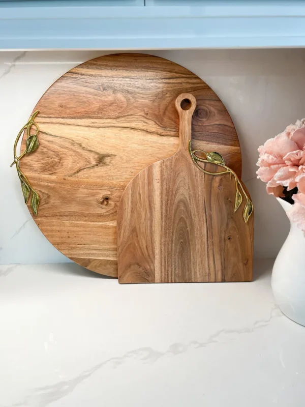 Inspire Me! Home Decor Large Wood Charcuterie Board Leaf Design (2 Styles)