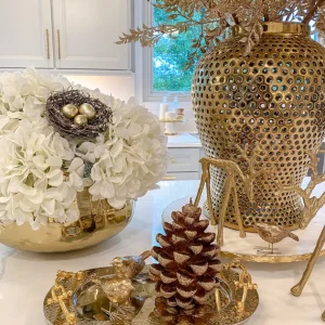 Inspire Me! Home Decor Large Glitter Pinecone Candle