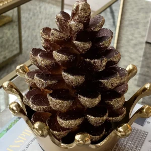 Inspire Me! Home Decor Large Glitter Pinecone Candle